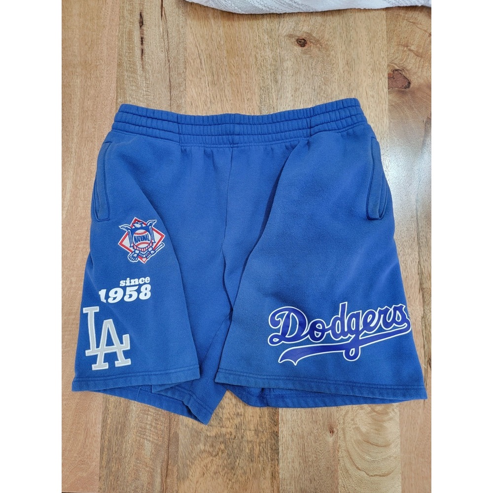Los Angeles LA Dodgers Men's Mitchell & Ness Origin Fleece Shorts MUST SEE PICS